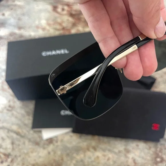 Chanel Black Sunglasses for Women - Picture 6 of 8